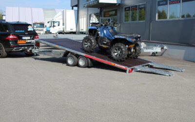 Kippaava lavetti / autotraileri 4,5m x 2,0m 2700kg